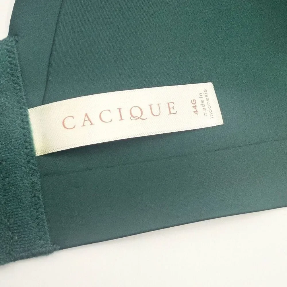 Cacique Lightly Lined Full Coverage Forest Green Adjustable Straps Bra - US 44G